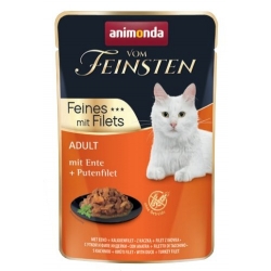 ANIMONDA VOM FEINSTEN KACZKA+FILET Z INDYKA SASZETKA 85G